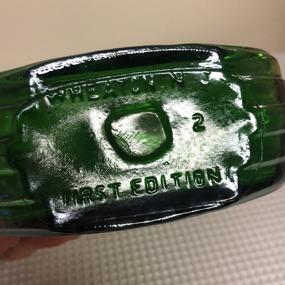 Wheaton 1st Ed. President FRANKLIN DELANO ROOSEVELT Green Glass Bottle Rare - Picture 4 of 14